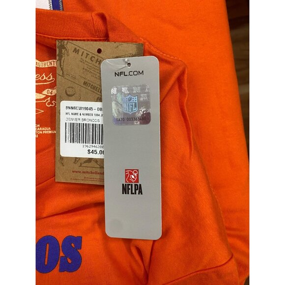 NWT Mitchell & Ness Men's Lg John Elway #7 Throwback T-Shirt 100% Cotton - Picture 13 of 13
